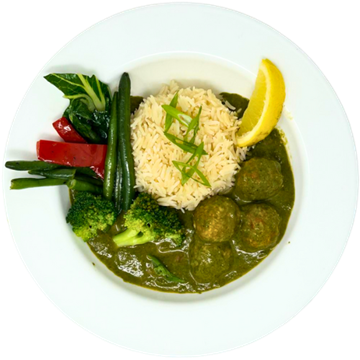 Thai Green Curry with Soy Dumplings